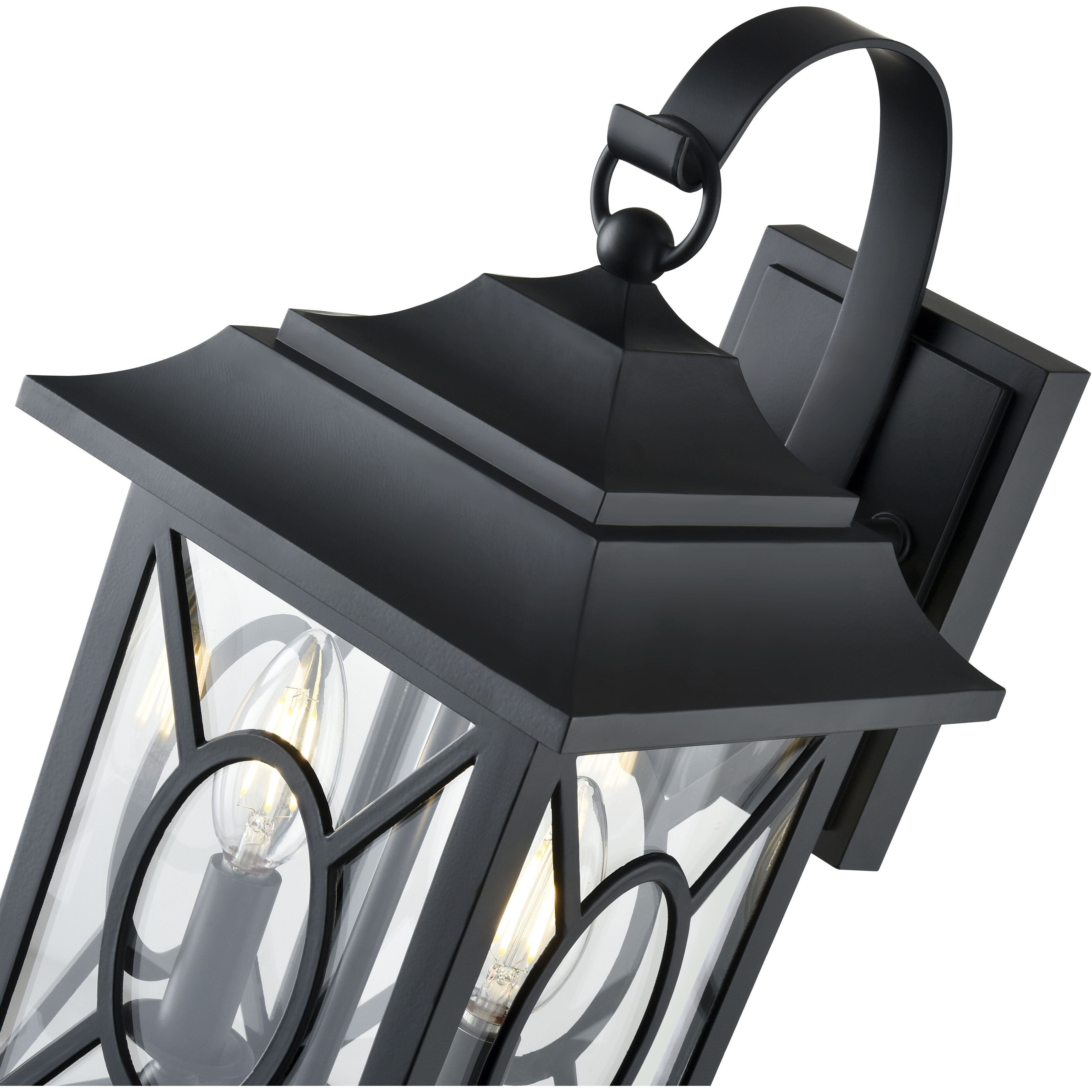 Allbert 2 Light 16.25 inch Powder Coated Black Outdoor Wall Sconce